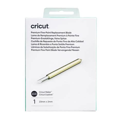 Cricut Explore/Maker Premium Fine-Point Replacement Blade; 1 Premium Fine-Point Replacement Blade Premium German carbide steel resists wear and breakage for long-lasting precision cutting; For Cricut Maker® and Cricut Explore® family machines; Requires Premium Fine-Point Blade Housing (sold separately)